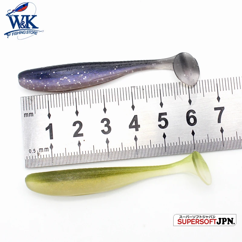 Силиконовые приманки приплюснутым хвостом 6cm 15 шт./пакет пресной воды рыболовные