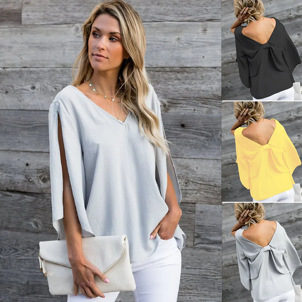 Для женщин дамы оборками Повседневное топы с длинными рукавами Fabala свободные v