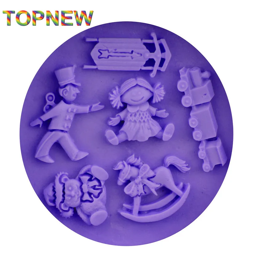 DIY Детский Райский игрушечный кукла поезд формы для торта силиконовые помадки