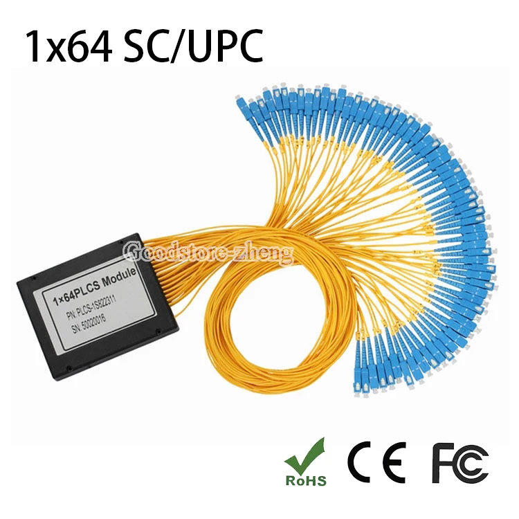 SC/UPC 1*64 PLC Fiber Optical Splitter SC/FC/ST/LC Connector PLC Splitter SC UPC