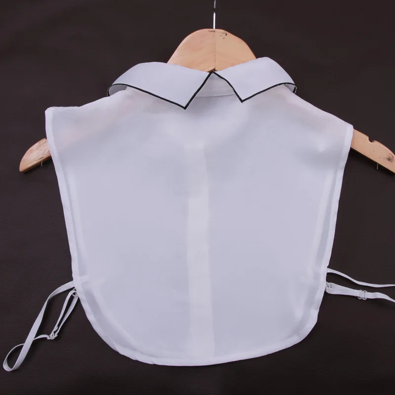 2017 новая мода Поддельный Воротник паук белый шифон галстук съемный воротник