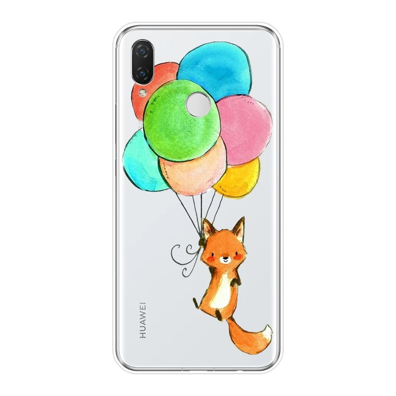 Силиконовый чехол с котом медведем лисой пандой для Huawei Nova Smart Lite 2017 мягкая задняя