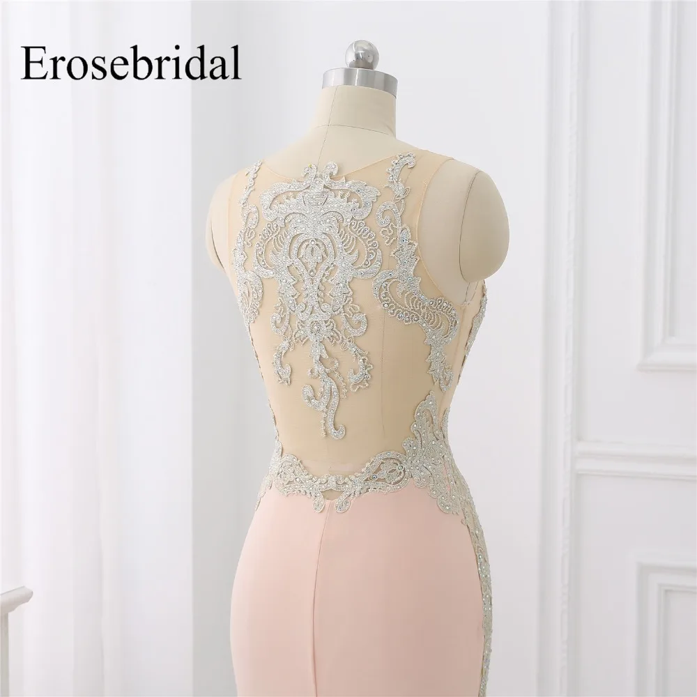 Женское платье Русалочка Erosebridal длинное кружевное с коротким шлейфом 2019|Вечерние