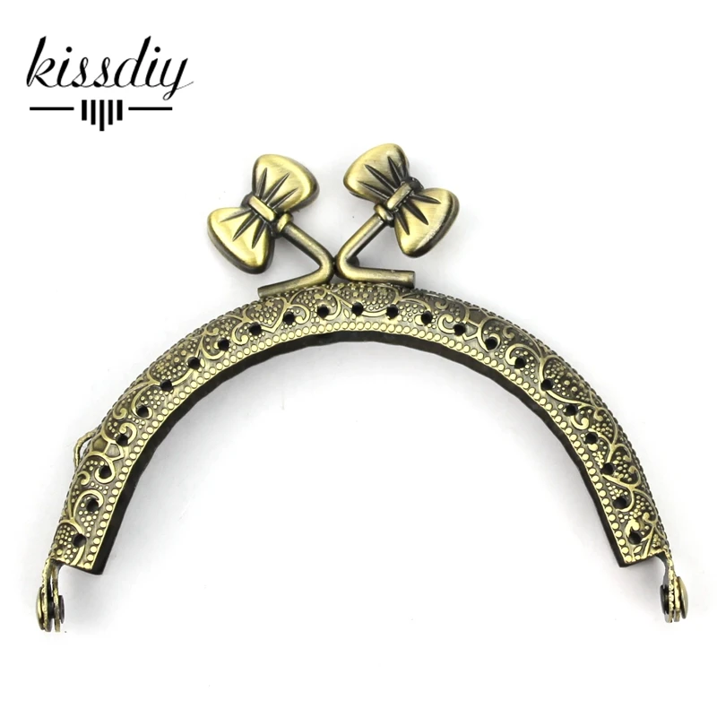 Kissdiy 10 шт. 8 5 см античная латунь bornze металлическая рамка для кошелька лист поцелуй