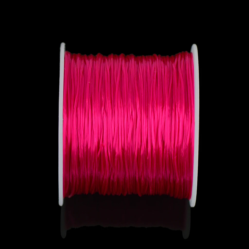 

50 Yards Stretch Polyester Crystal String Cord Jewelry Making DIY Purple Red
