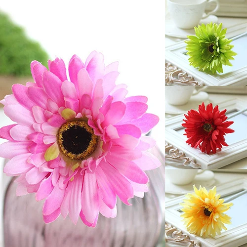 1 шт. красивые искусственный шелк Гербера цветок ромашка дома Свадебная