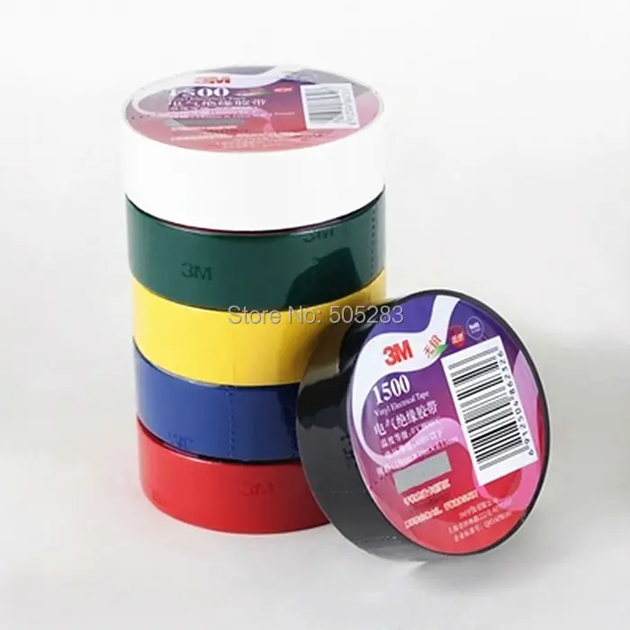 2 шт. 3 м 1500 виниловая электрическая лента изоляционная клейкая 3M1500 # резиновая