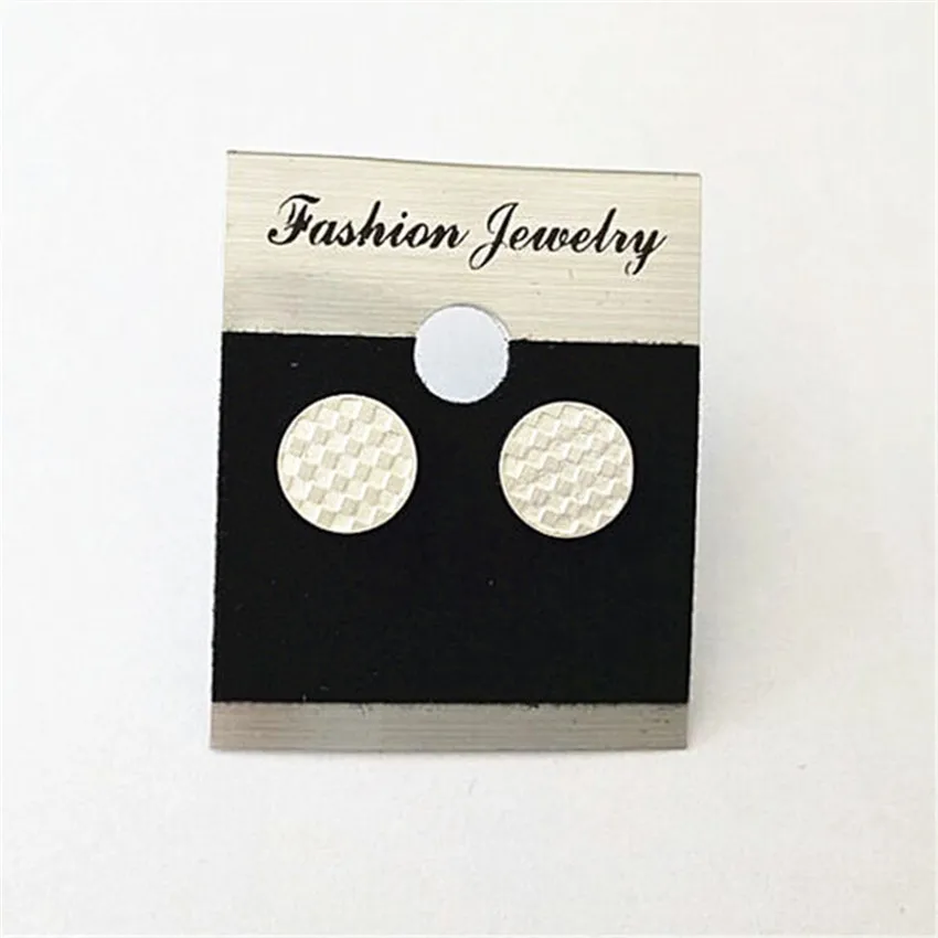 

Wholesale 10pair Minimalism Gold Color Simple Grid Round Stud Earrings For Women Party Gift Stainless Steel Fashion Jewelry