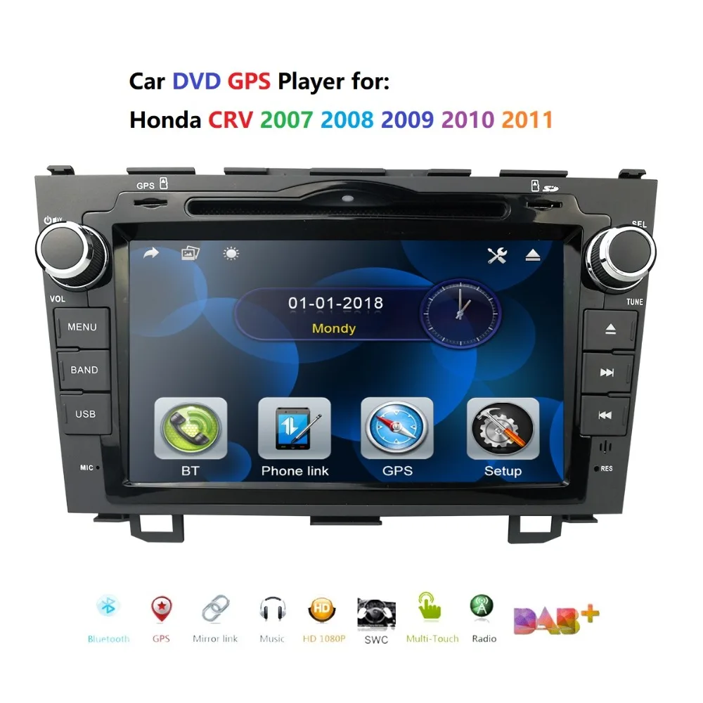 2 DIN Размер автомобильный стерео DVD GPS NAV радио для Honda CRV CR V 2007 2011 GPS/RDS/USB/SD/SWC/BT/CAM