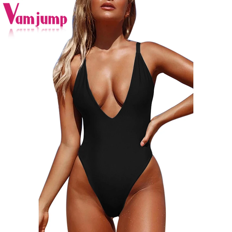 Фото VamJump Новые поступления Холтер Глубокий V шеи Купальники Для женщин Onepiece Одна VamJump Новые поступления Холтер Глубокий V шеи Купальники Для женщин Onepiece Одна