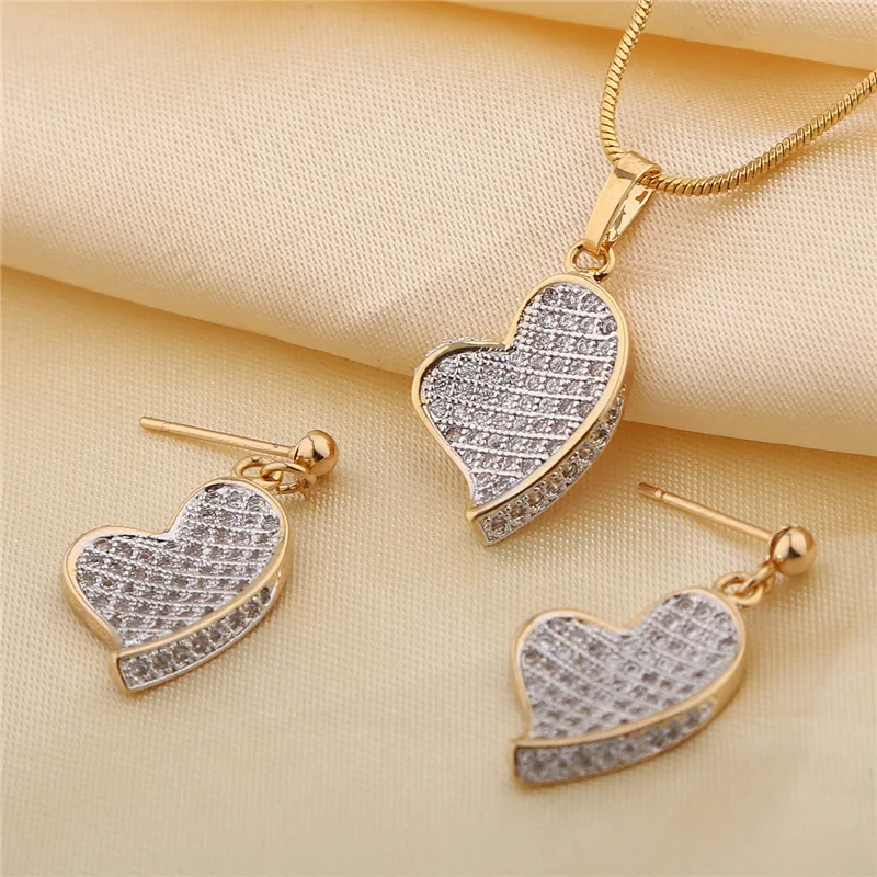 GULICX модный бренд золотистого цвета Свадебные Ювелирные наборы для женщин