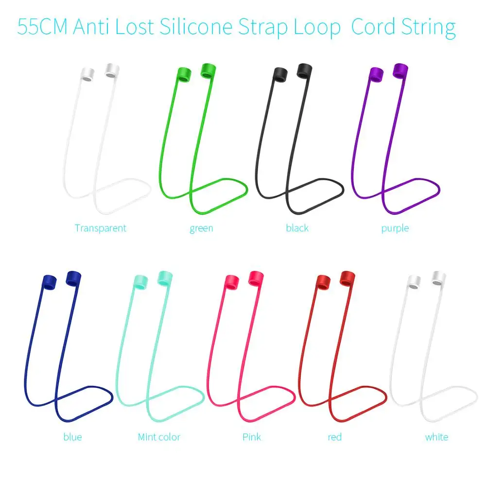 Ремешок для наушников iphone силиконовый шнур TWS с защитой от потери поддержкой