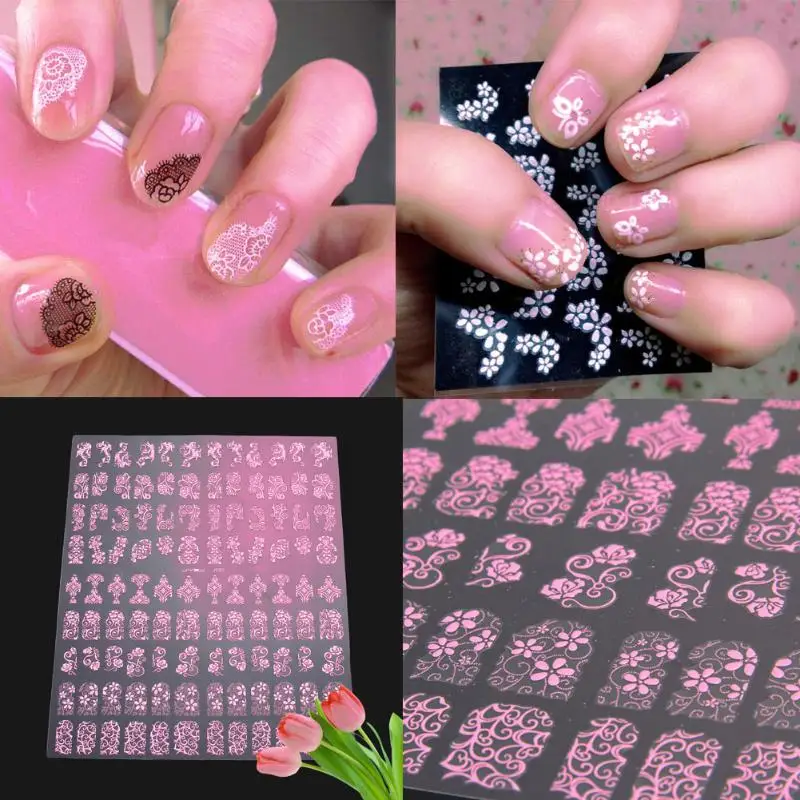 Light Pink 108 лист 3D DIY наклейки для ногтей Золотой Серебряный Розовый цветок дизайн наклейки для ногтей Наклейка Типсы для маникюра Дизайн Наклейка - Цвет: Light Pink