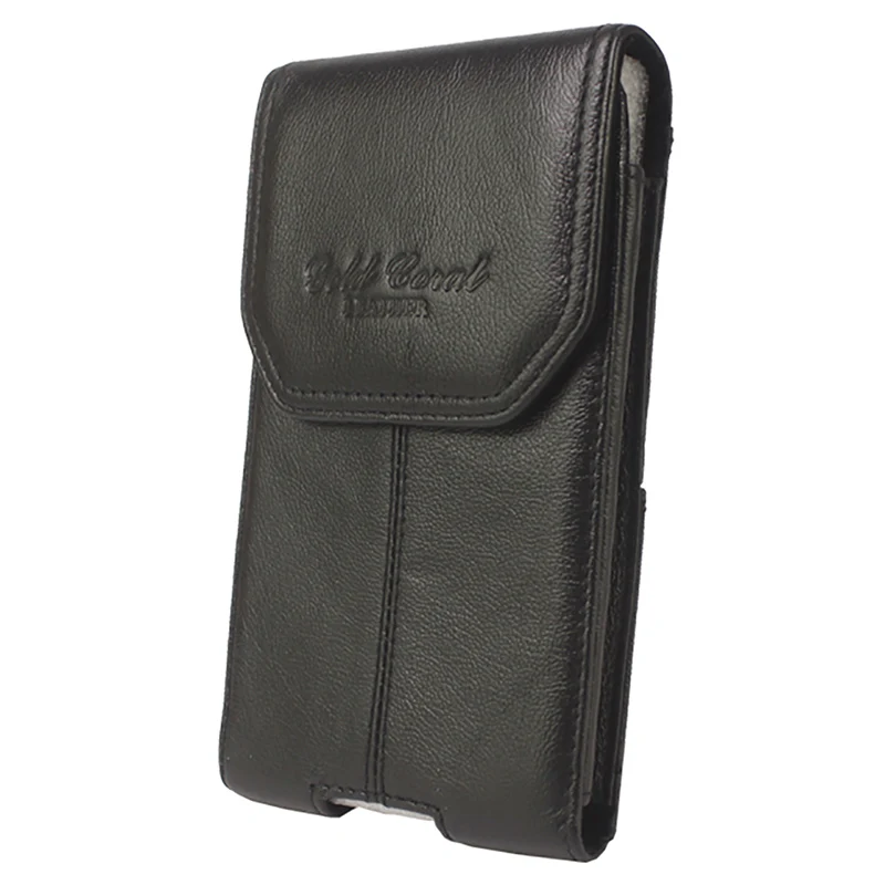 Поясная сумка из натуральной воловьей кожи с крючком женский чехол кожаный