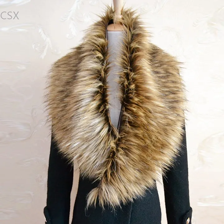 9 видов цветов женский меховой воротник из искусственного меха шарф зимний