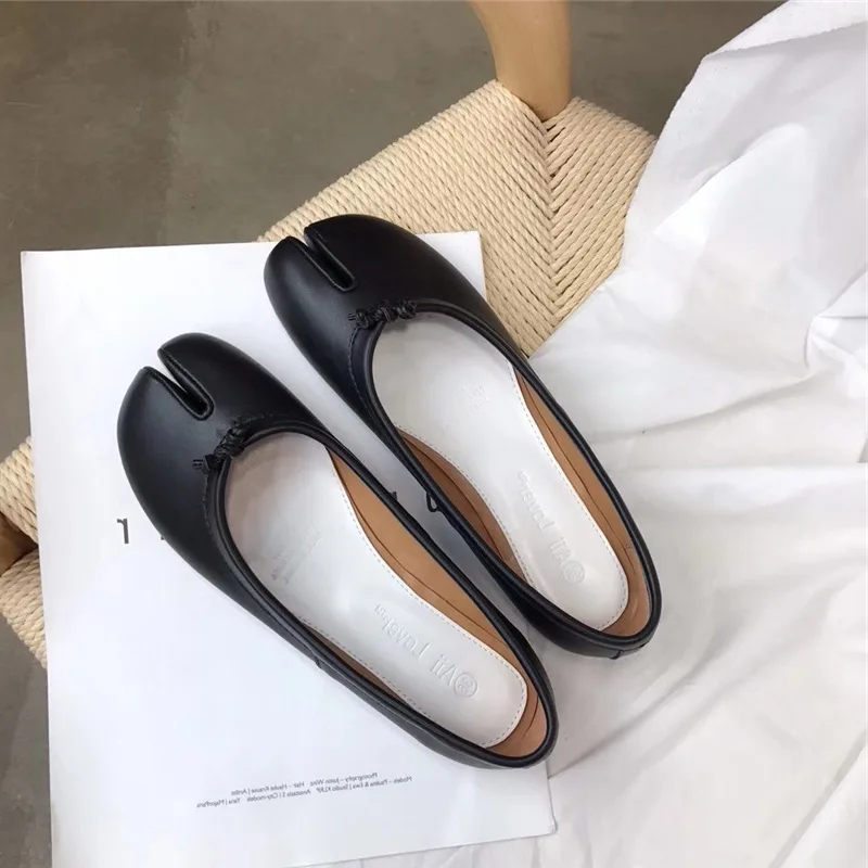 INS/популярная обувь на плоской подошве с раздельным носком Женская удобная без