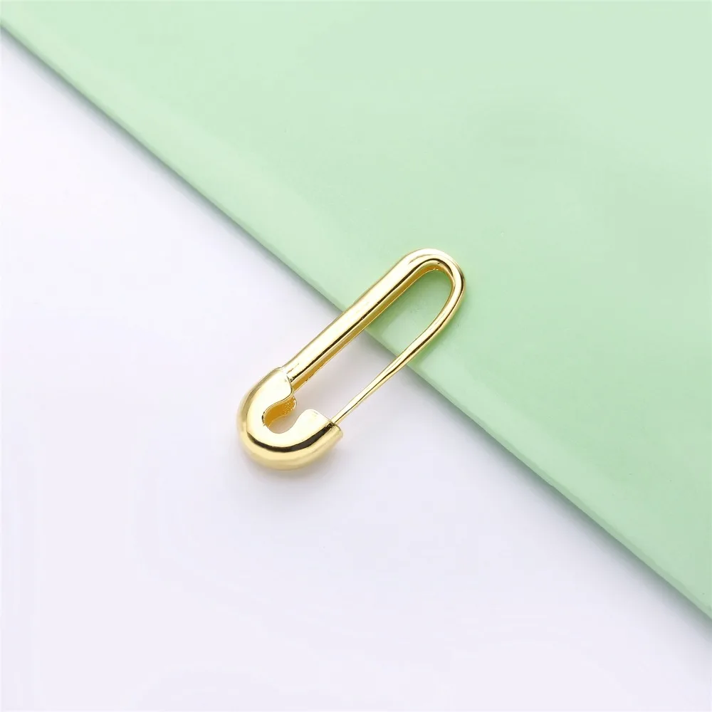 Lovecabin 925 пробы серебряные одиночные золотые розовые золотые серьги в стиле панк безопасная булавка торговля геометрические массивные серьги ювелирные изделия