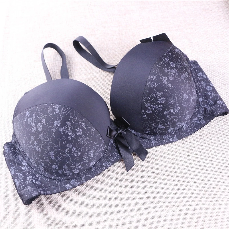 Женский кружевной бюстгальтер с чашками пуш ап цветочным принтом|girls bra sizes|underwear