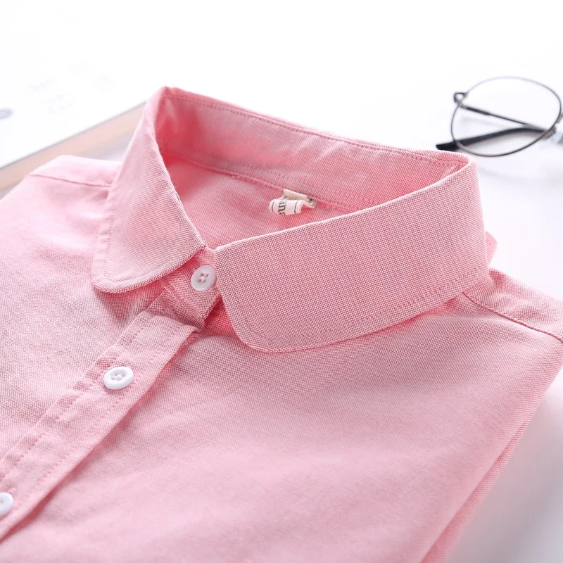 Женская блузка новинка 2018 повседневная брендовая с длинным рукавом Оксфорд