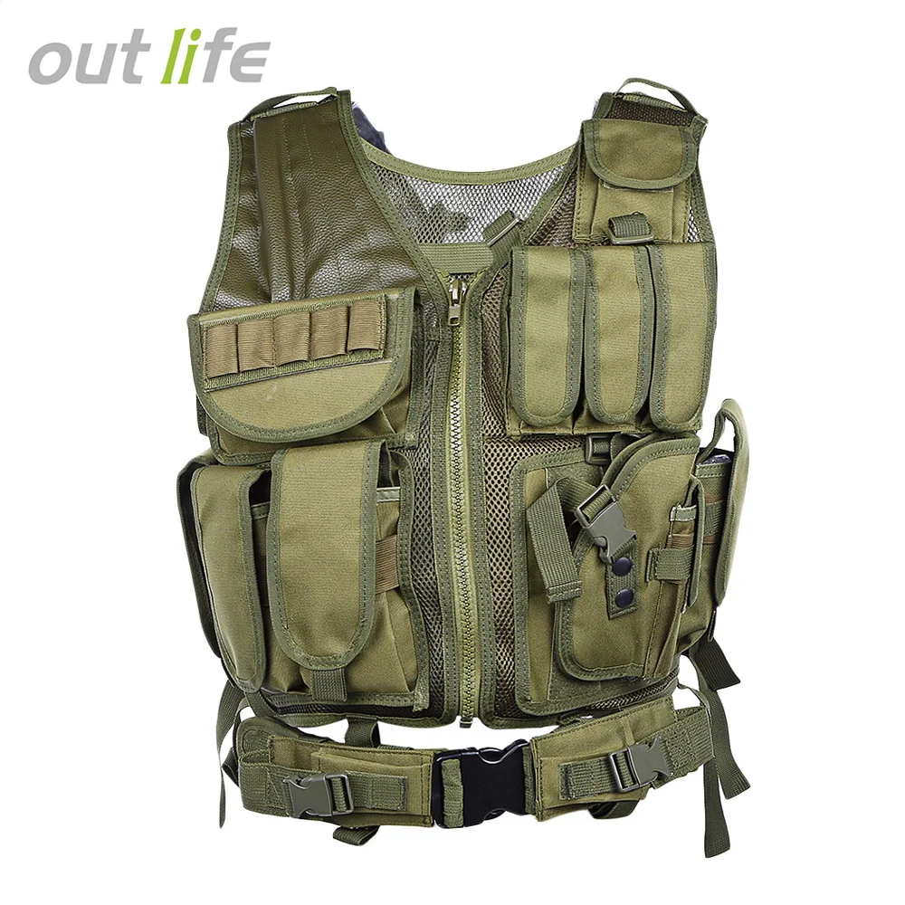Тактический жилет Outlife Пейнтбольный военный спецназ Охотничий Жилет Molle мягкий с