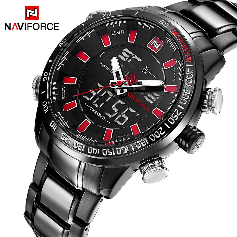 Новый роскошный бренд NAVIFORCE Мужские кварцевые часы мужские спортивные армейские