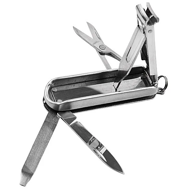 Freeshipping 5 в 1 Из Нержавеющей Стали EDC Multi Tool Нож Кусачки Для Ногтей Ножницы Лезвия|knife