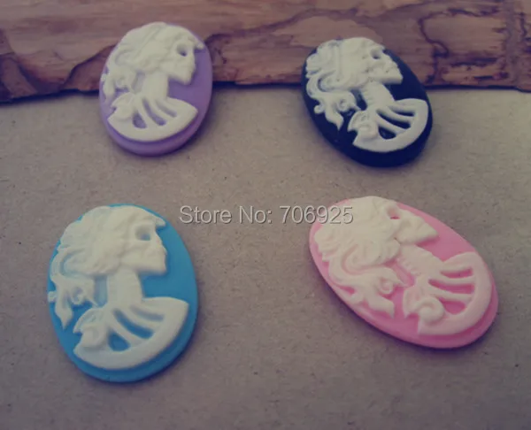 

40pcs/lot (Mixed color ) Resin skull charm pendant 18mmx25mm