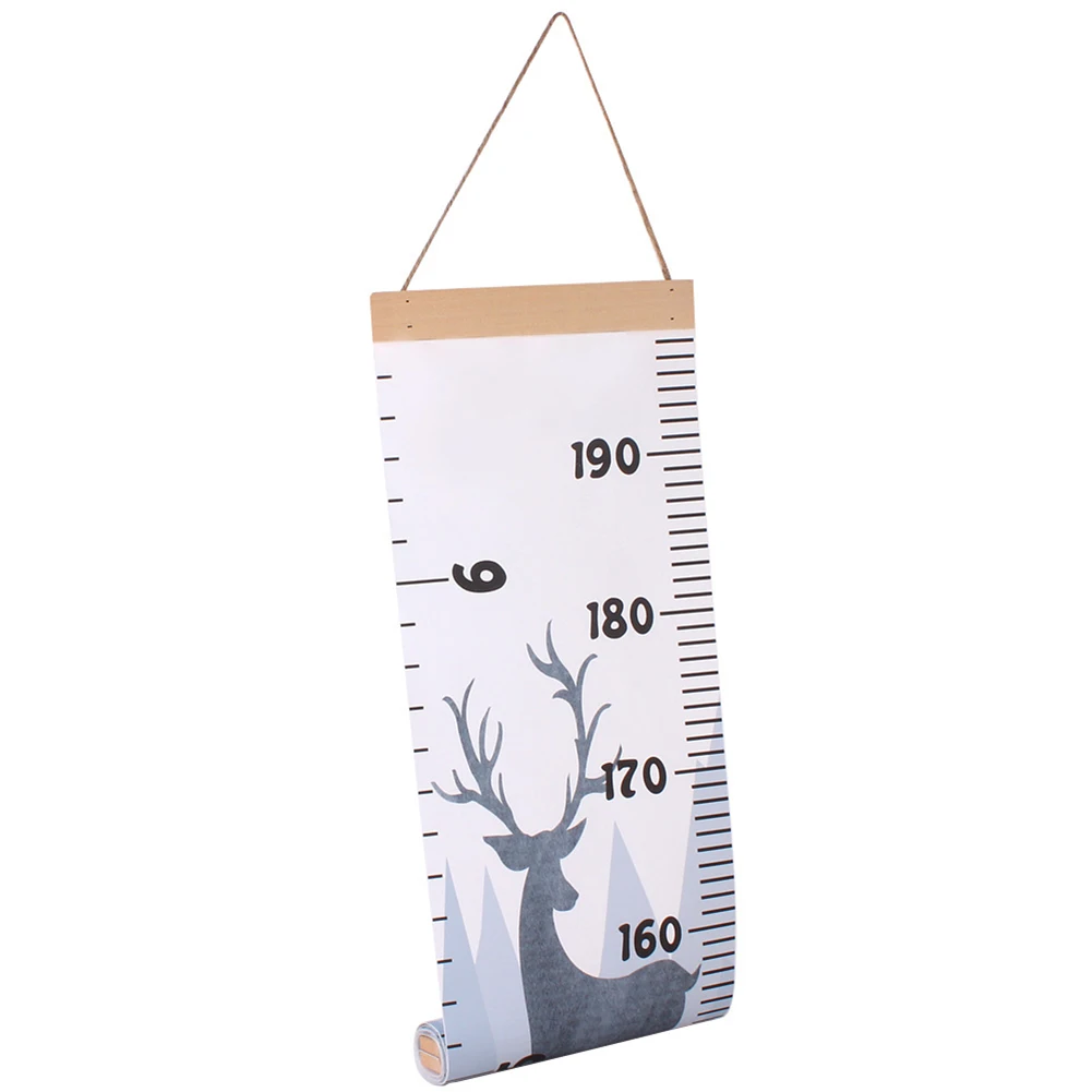 Деревянная диаграмма роста для детской комнаты в скандинавском стиле рулонная