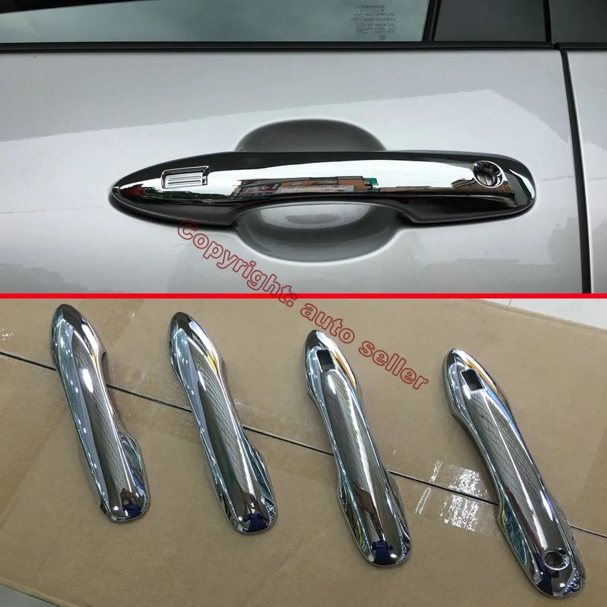 

ABS Chrome Door Handle Cover Trim With Smart Hole For Toyota Prius 2016 2017