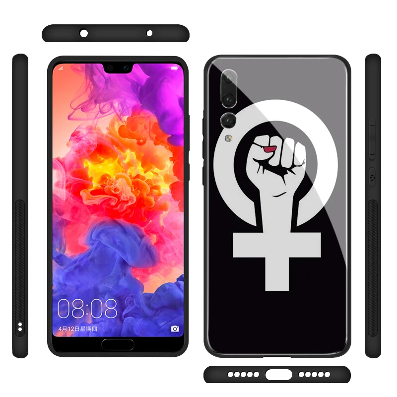 Lavaza феминистский символ кулака закаленное стекло ТПУ чехол для Honor 7A 8X 9 10 Lite Pro |