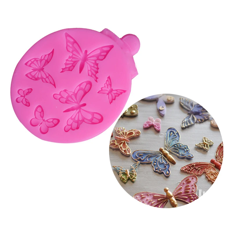 Новинка 2019 красивая силиконовая форма в форме бабочки для помадки конфет выпечки