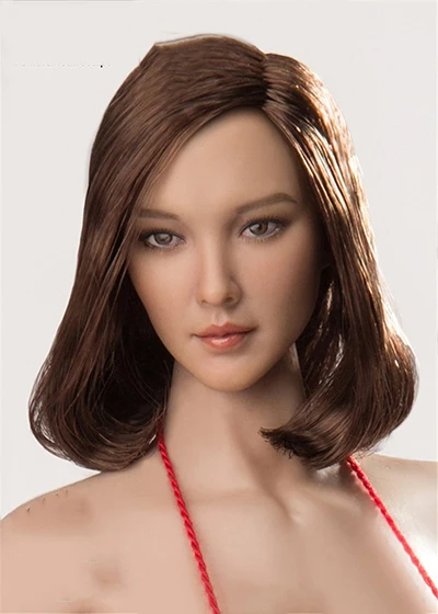 B CT008 A/B/C/D стили 1:6 Азии Красивая голова лепить резные локоны волос для 12 ''Phicen загара фигурка тела аксессуар - Color: B