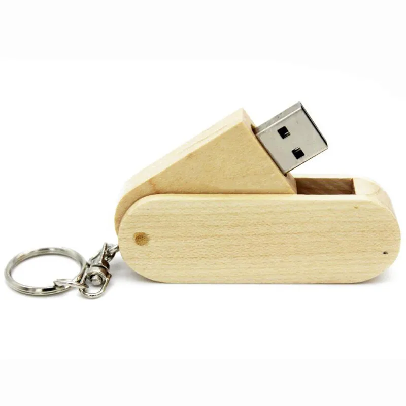 JASTER Деревянный Логотип заказной вращающийся деревянный USB флэш-накопитель Флешка карта памяти, Флеш накопитель 4 ГБ 16 ГБ 32 ГБ 64 Гб usb креативный - Цвет: Maple wood