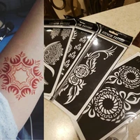 5pcs stencils for tattoo henna tattoo stencil for face painting templates mehendi airbrush glitter temporary body paint art