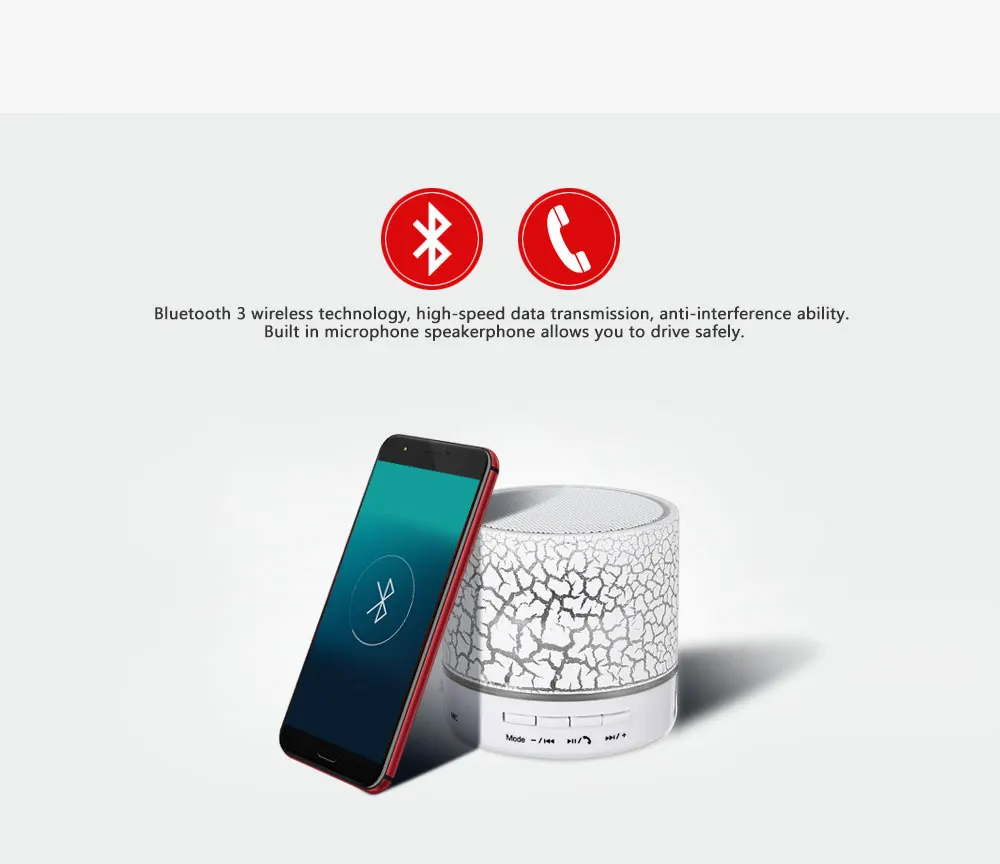Ssdfly A9 Мини беспроводной Bluetooth динамик светодиодный Hands Free TF USB динамик s портативный сабвуфер 3,5 мм MP3 аудио стерео музыкальный плеер