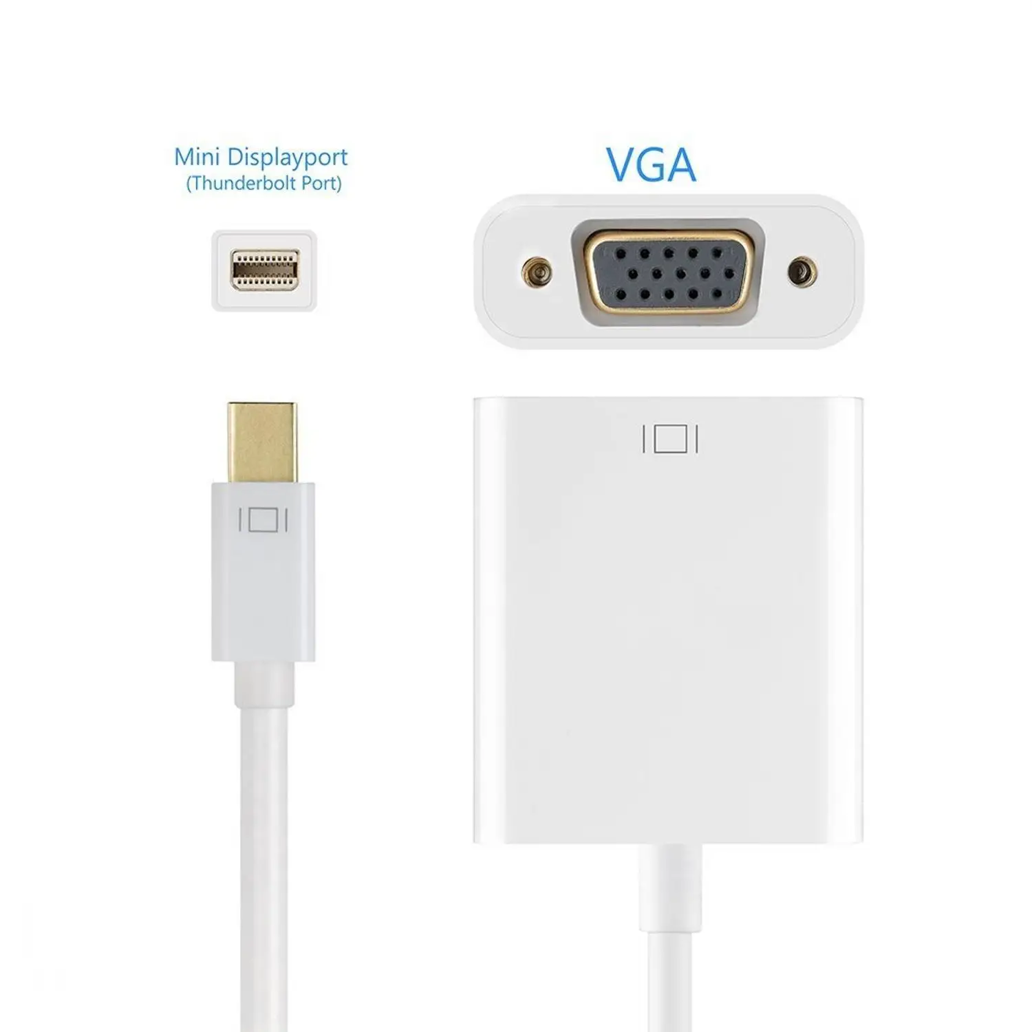 10 шт. высококачественный двойной Yi мини-дисплей порт дисплея DP к VGA адаптер кабель