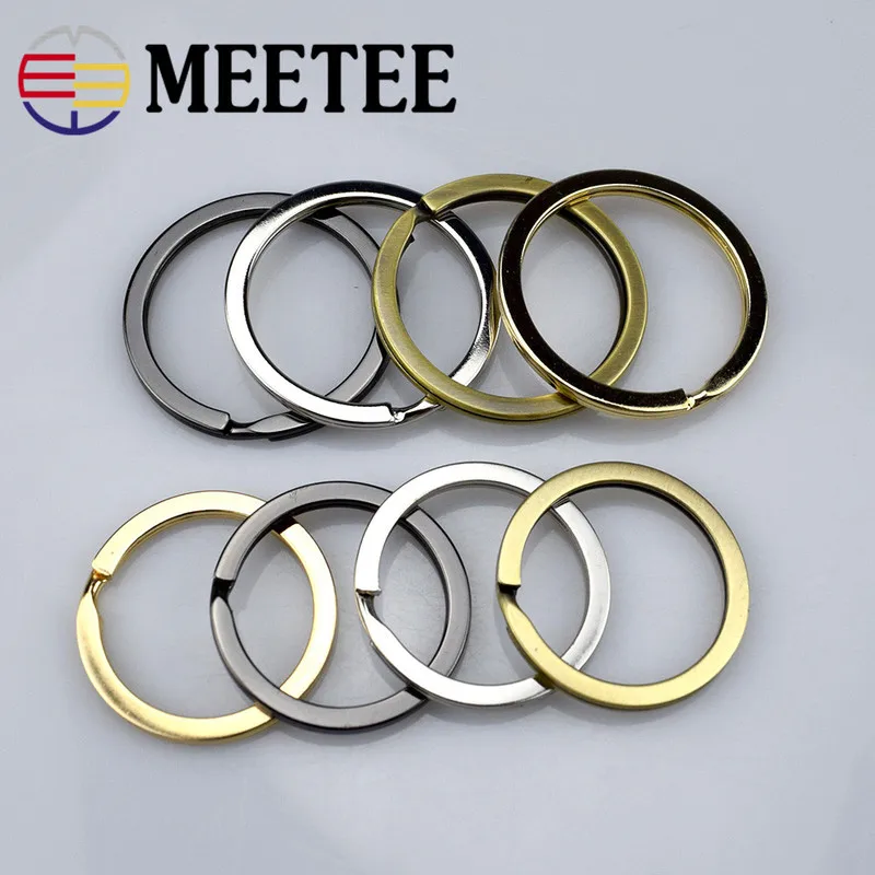 Meetee 30 шт/30/45 мм красочные металлические открытого ключа-хомут с круглым воротником для мальчиков и девочек с пряжкой DIY ручной работы кошелек одежды книга открытие свободные аксессуары листик AP431
