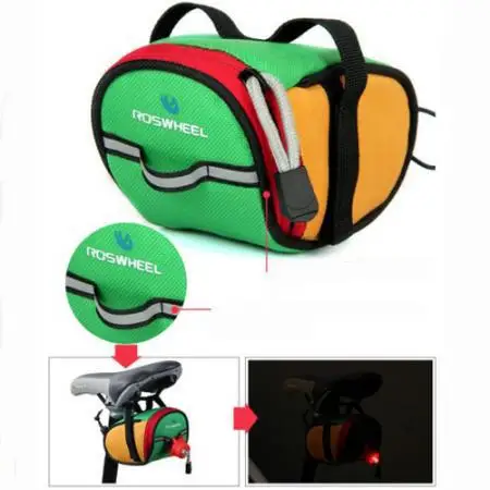 Hot Sale Red Cool Cycling Bike Bicycle Saddle Seat Rear Bag 13567-C | Спорт и развлечения