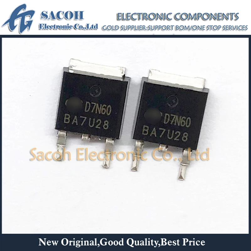 

New Original 10Pcs AOD7N60 D7N60 AOD7N60M OR AOD7N65 D7N65 OR AOD7N66 D7N66 OR AOD6N50 D6N50 TO-252 7A 600V N-Channel MOSFET