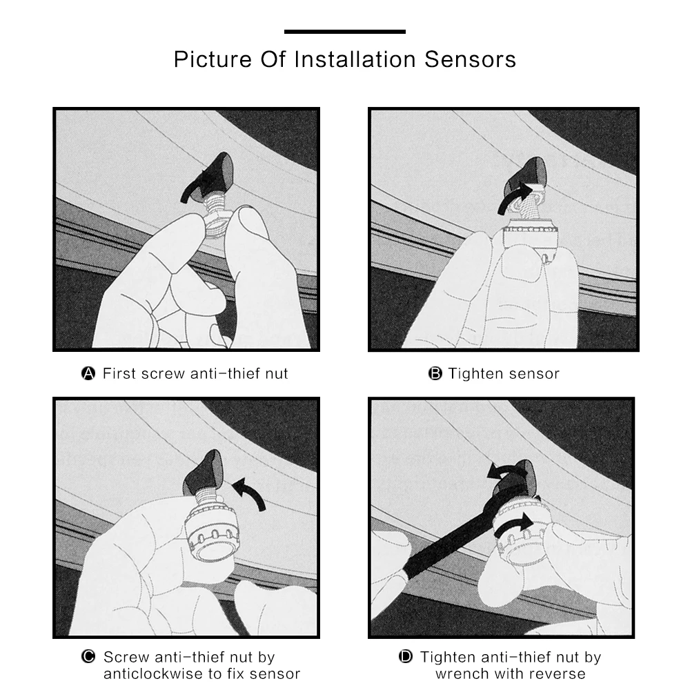 Система контроля давления в шинах TPMS на солнечной энергии беспроводная система
