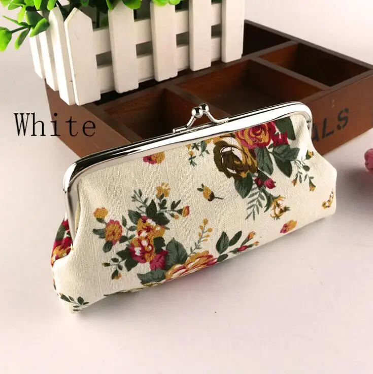 4 вида стилей этнический женский кошелек сумка для телефона роза холщовый чехол