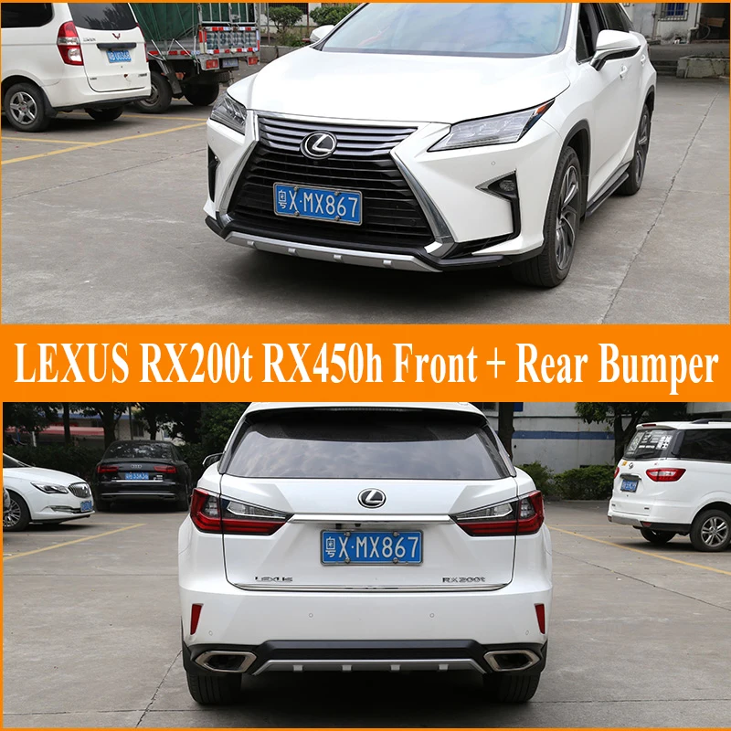 Подходит для LEXUS RX200t RX450h 2016 2017 Передний + задний бампер диффузор бамперы защита