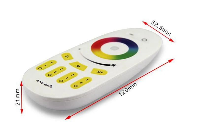 Ми свет RF Беспроводной 2,4 г 4-Zone RGB сенсорный тон удаленной Управление для лампы светодиодные полосы Wi-Fi затемнения RGBW RGBWW Управление;