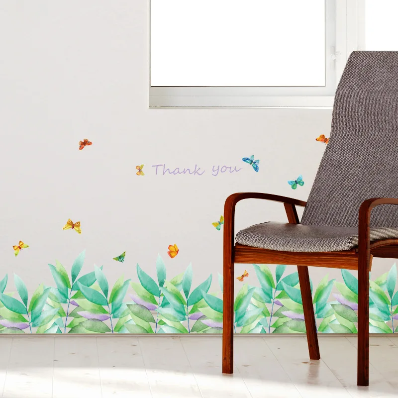 Скандинавские цветы и свежие плинтус наклейка для стен крыльца ванной