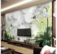 custom photo wallpaper 3d wallpapers murals idyllic landscape orchid flower tv sofa background wallpaper 3d mural wall papers