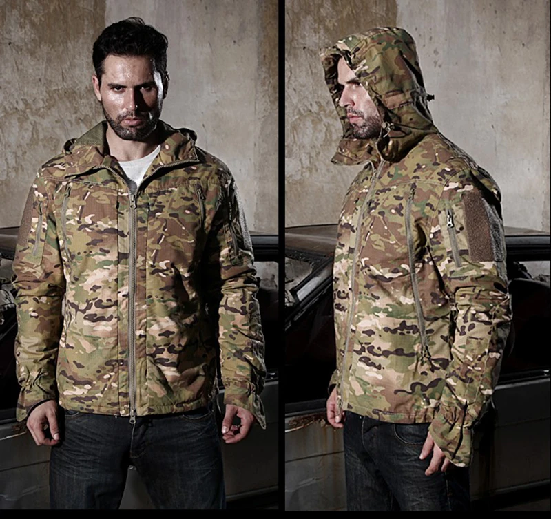 Новый MultiCam камуфляж тактическая Толстовка для охоты куртка CP Ripstop поле охотничья