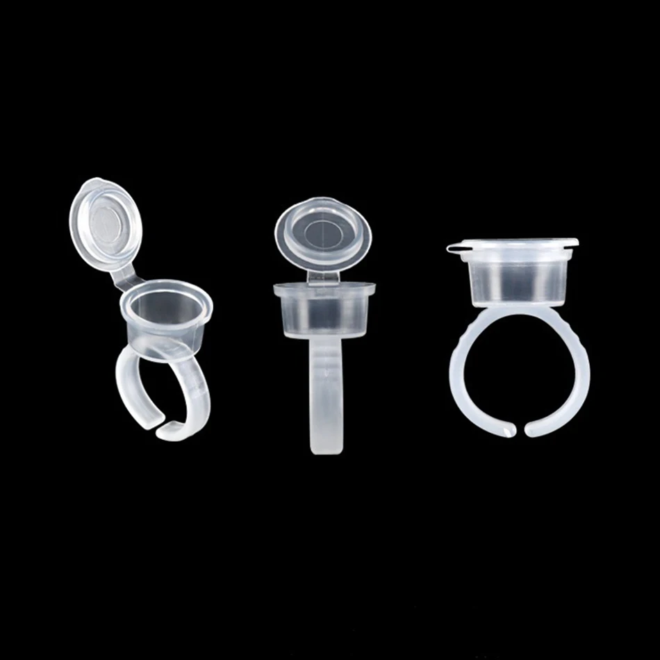 100 шт./лот кольца для тату с чернилами 3D контейнеры татуажа бровей и пигментов