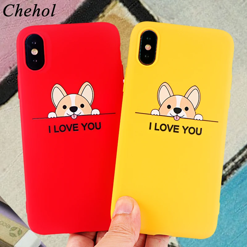 Fashion Soft Silicone Fitted Mobile Phone Cases for iPhone X XS MAX XR 6 s 7 8 Plus Case Cute Corgi Dog Back Cover Accessories |