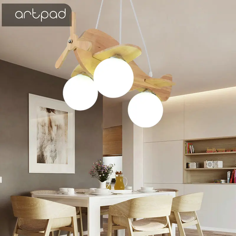 Artpad современный скандинавский деревянный подвесной светильник для спальни