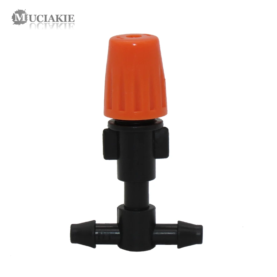 

20PCS DIY Garden Irrigation Adjustable Misting Micro Flow For Plant Flower Cooling System 1/4" Mist Misting Nozzle Sprinkler